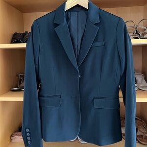 ATM Anthony Thomas Melillo Navy Satin Blazer